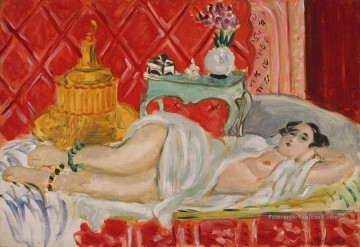  Odalisque Art - Odalisque Harmony in Red Nue 1926 abstrait fauvisme Henri Matisse